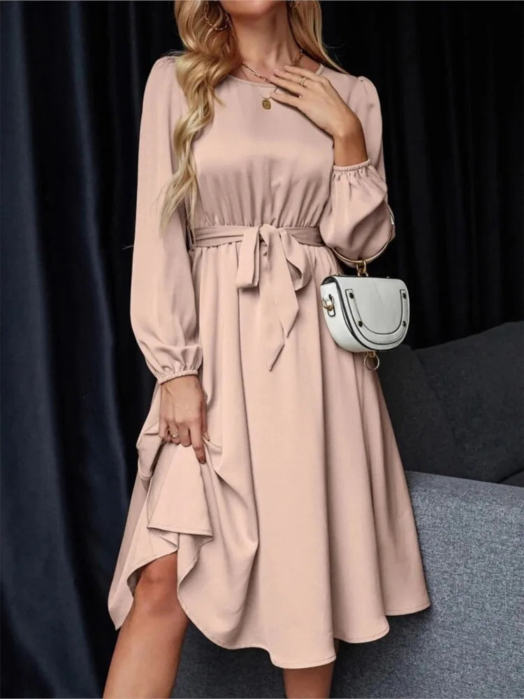 Robe en Satin avec Manche