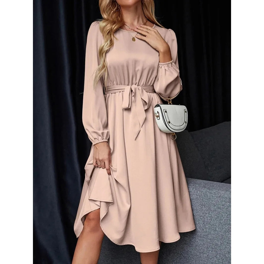 Robe en Satin avec Manche