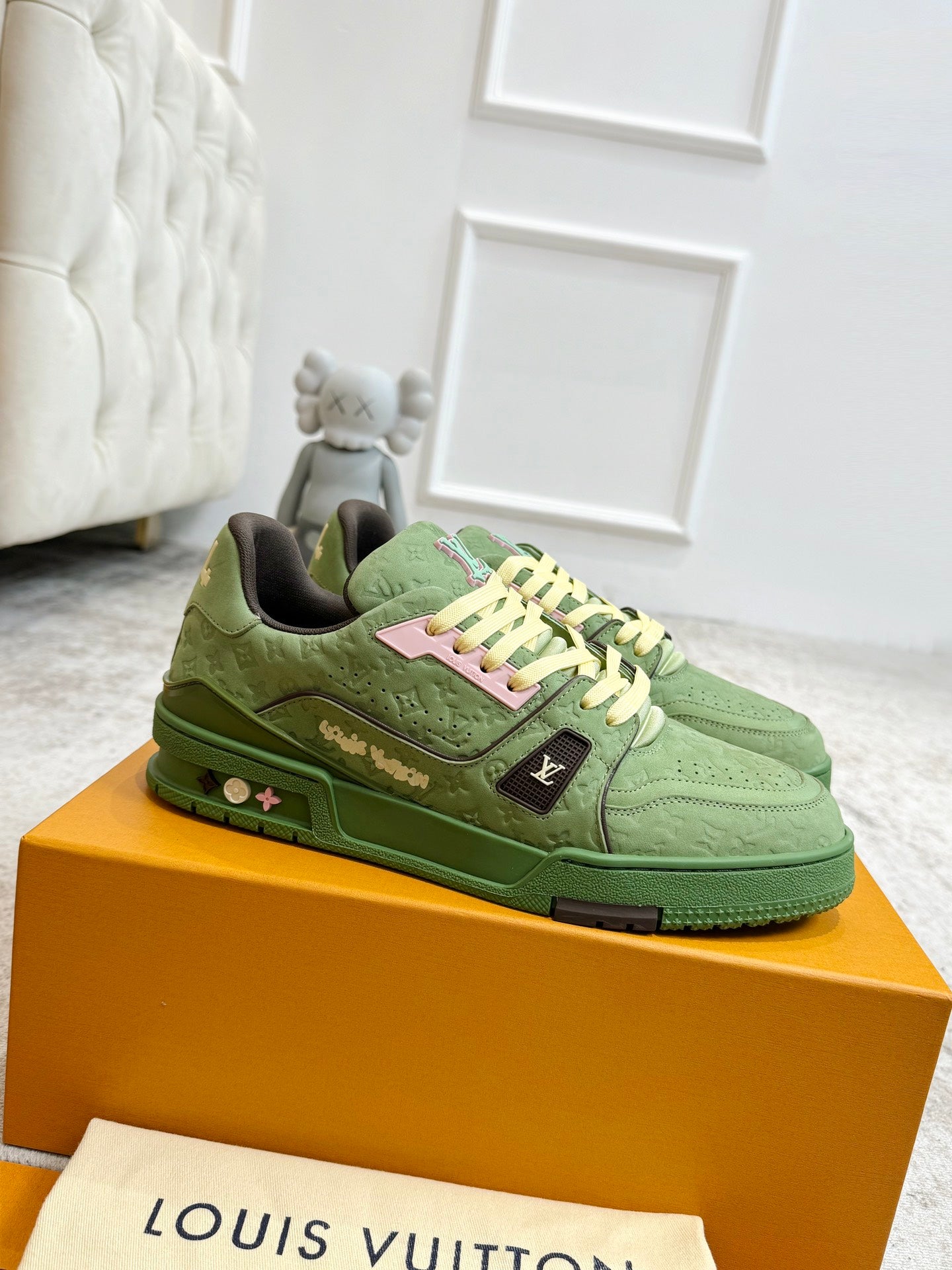 LV 26s Trainer Sneaker Monogram-embossed Calskin 988742