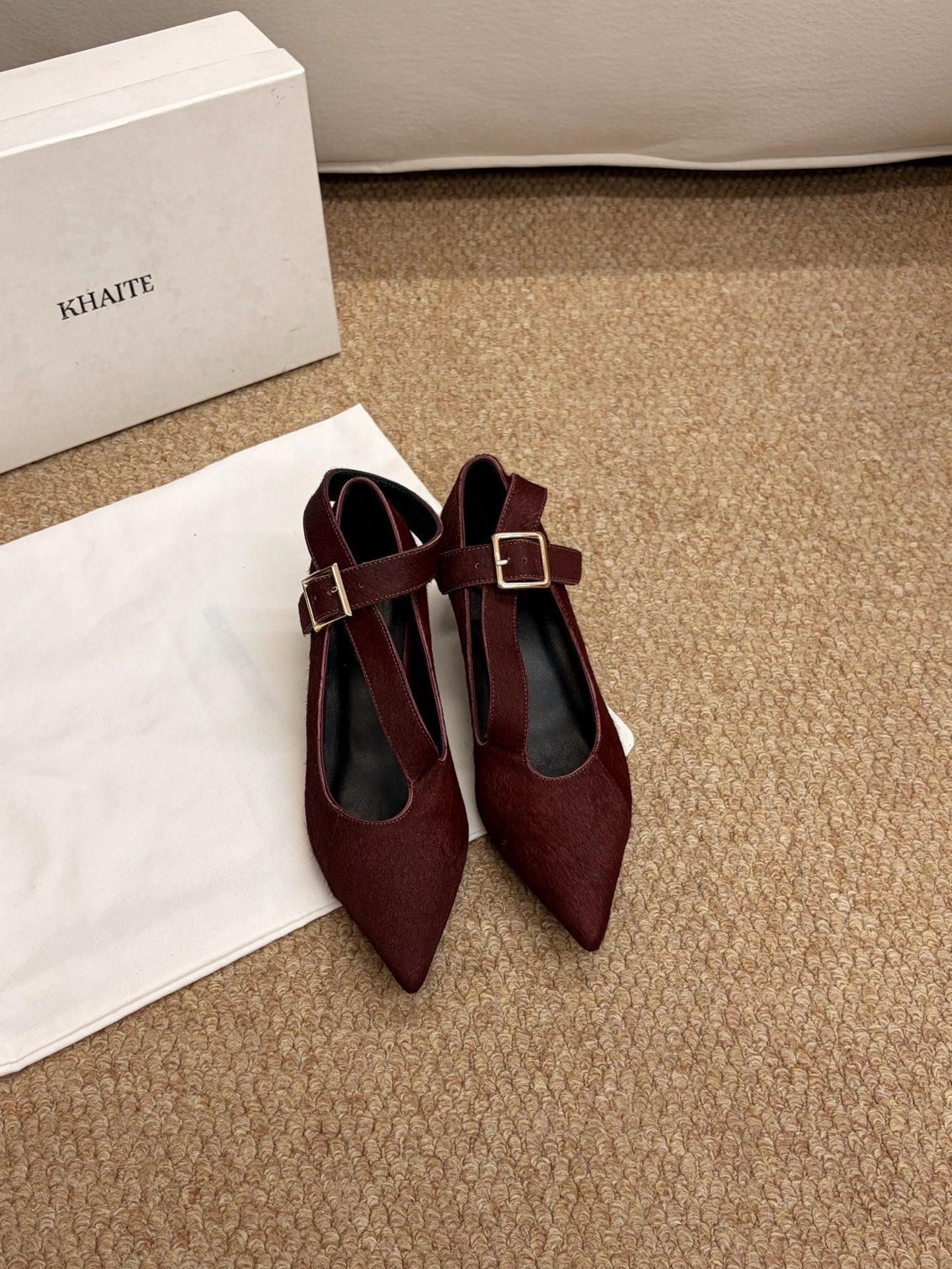 Khaite 26s Sloan Pumps 4.5cm Black Pony Hair 689688