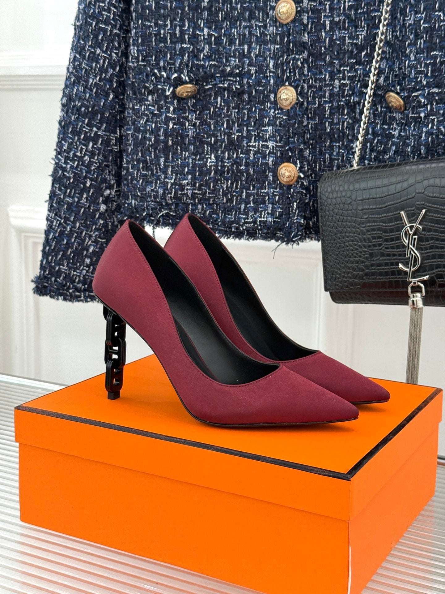 HM 26s Mirage Pumps 10cm Satin Suede 991919