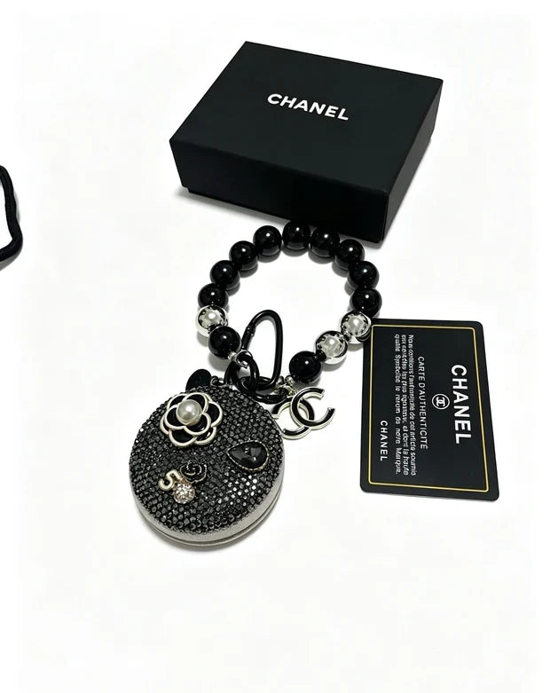 Chanel Rhinestone Camellia Mirror Charm