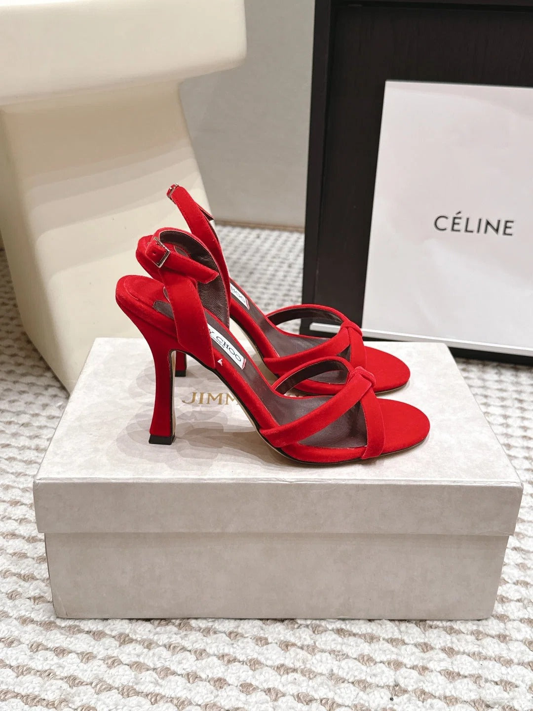 Jimmy Choo 2026 Elsy Sandals 10.5cm Suede Leather 930980