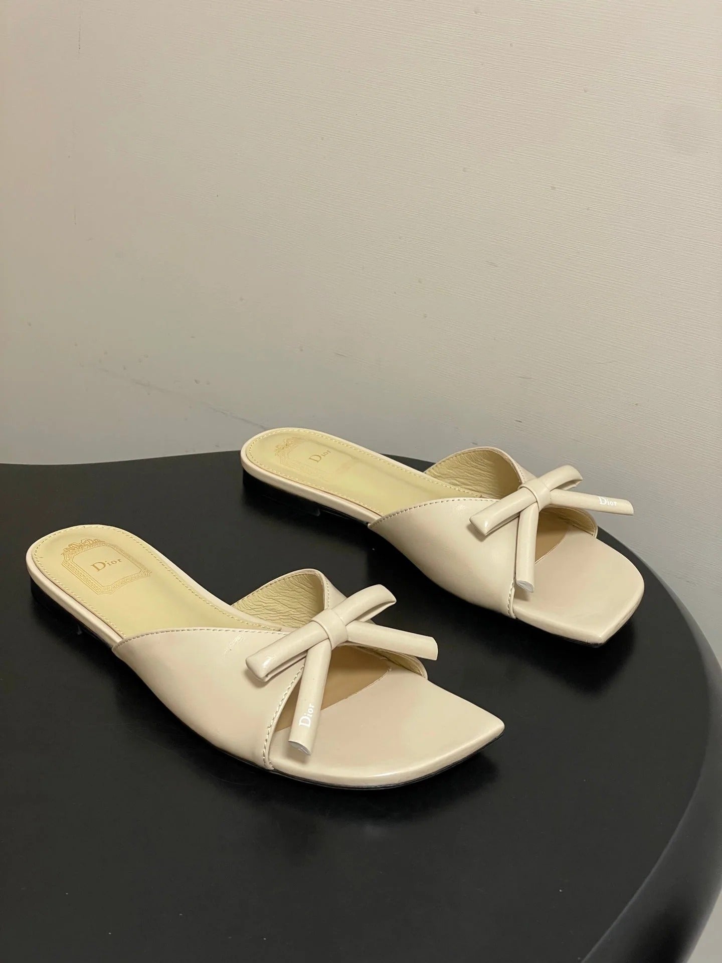 Dior 2026 Bow Slipper Canvas Calfskin 911148