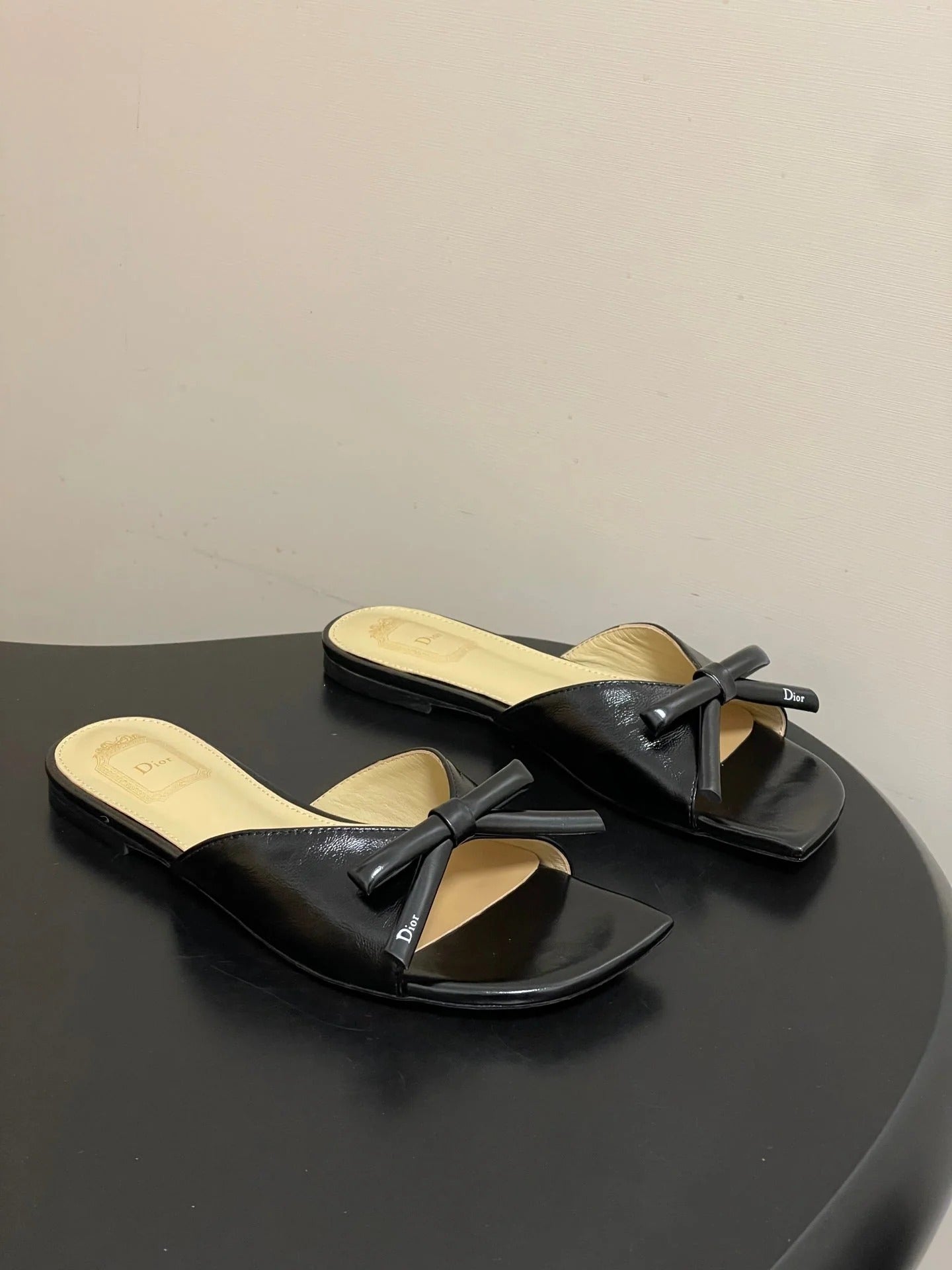 Dior 2026 Bow Slipper Canvas Calfskin 911148