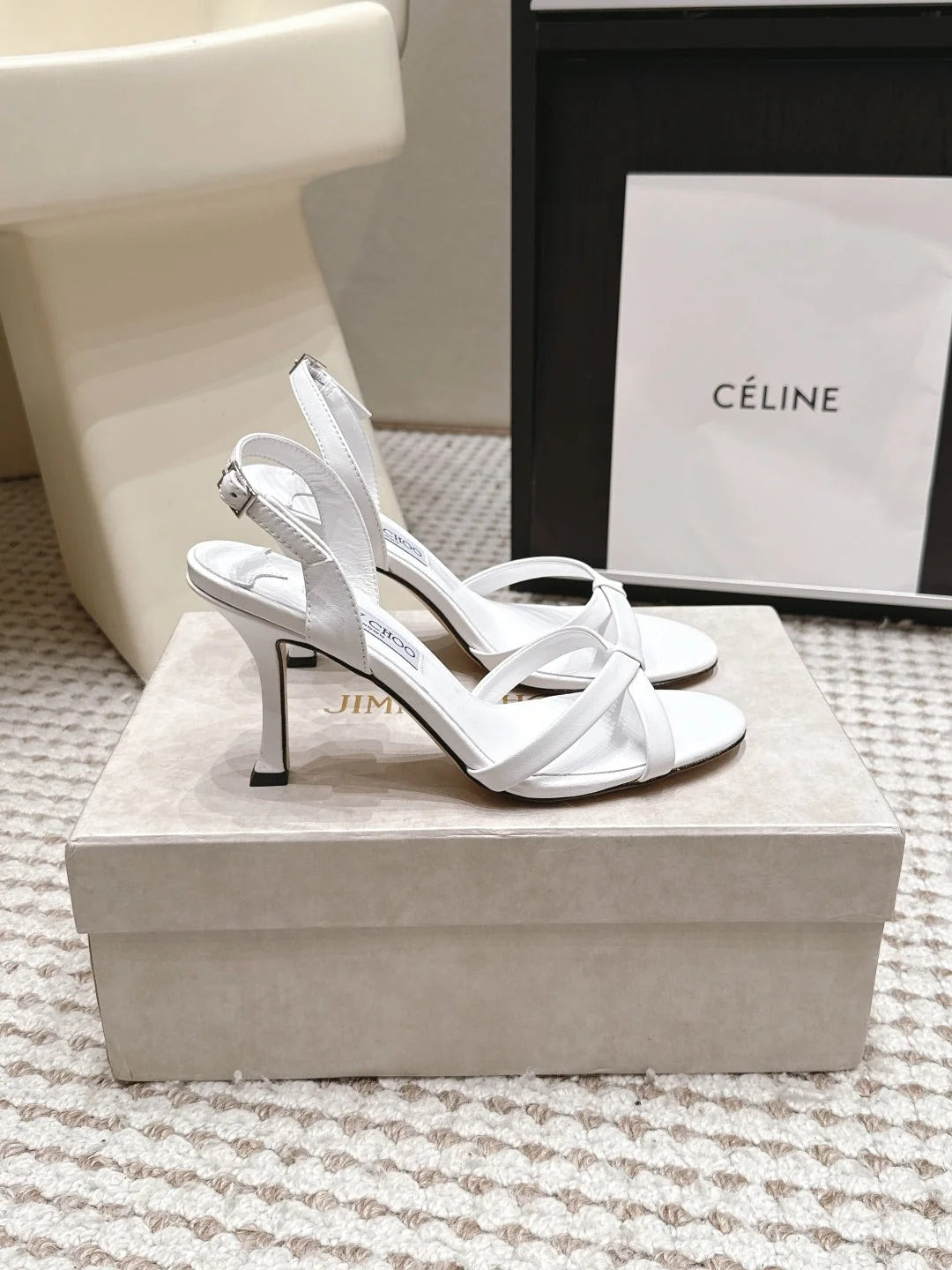 Jimmy Choo 2026 Elsy Sandals 8.5cm Suede Leather 930980