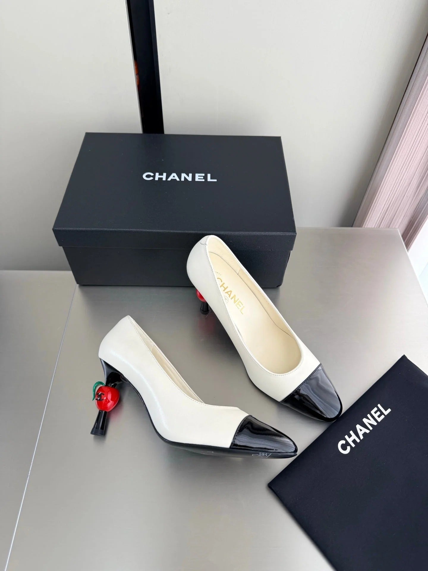 Chanel 2026 Little Red Apple Heel Pump 85mm Lambskin 929469