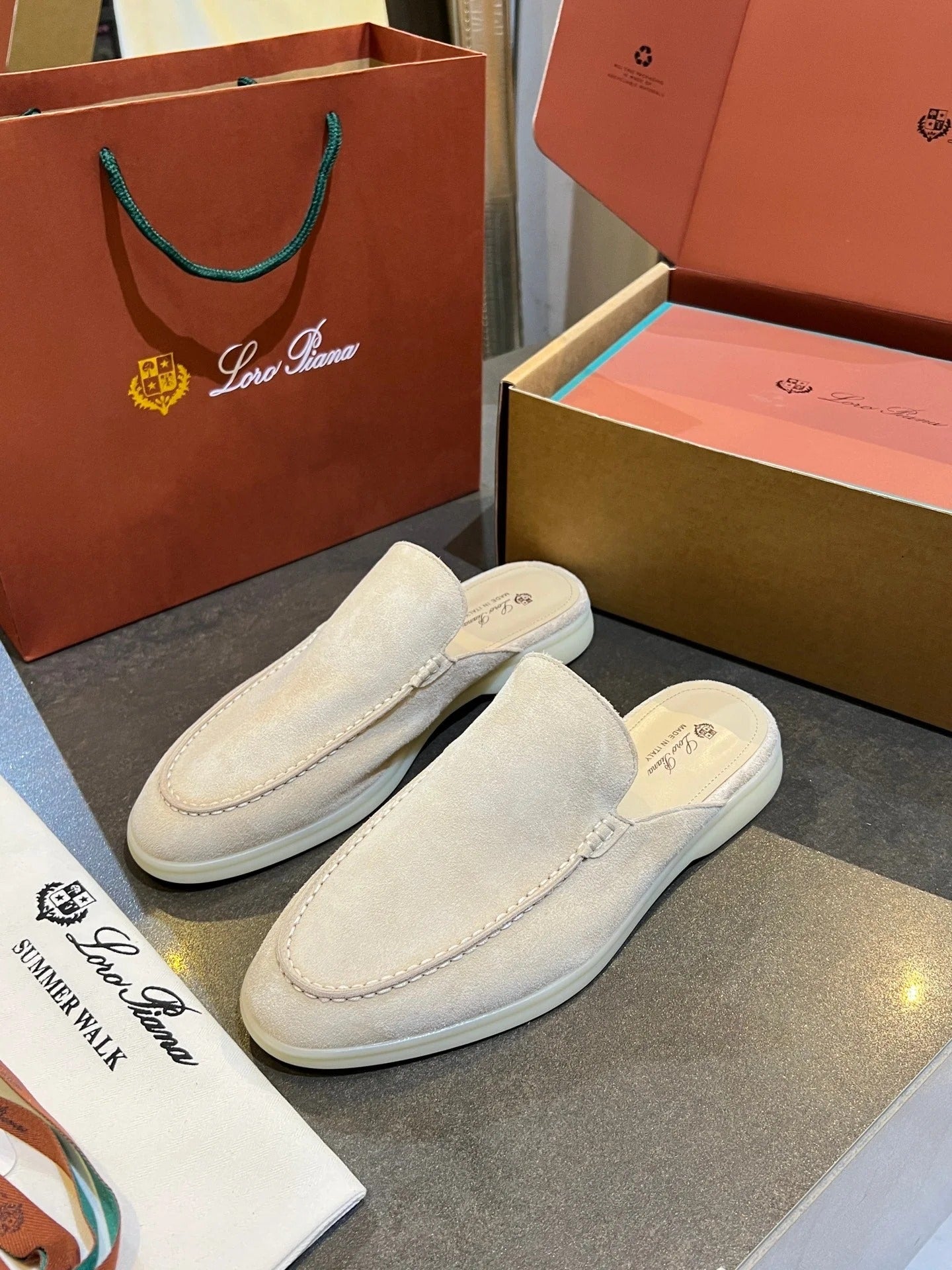 Loro Piana 2026 Summer Walk Mule Suede 921954