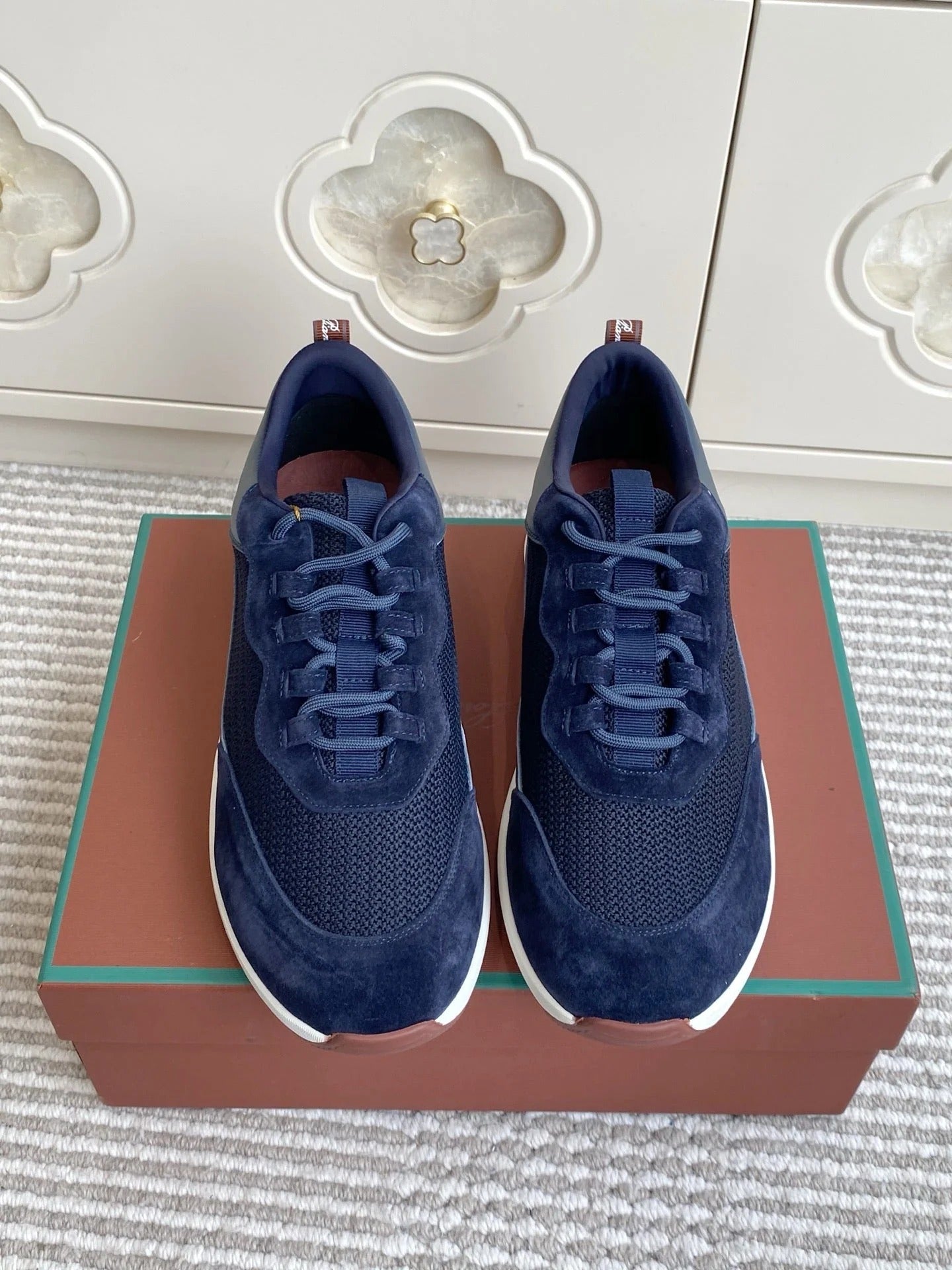 Loro Piana 2026 Week End Walk Sneaker Mesh Suede 934351