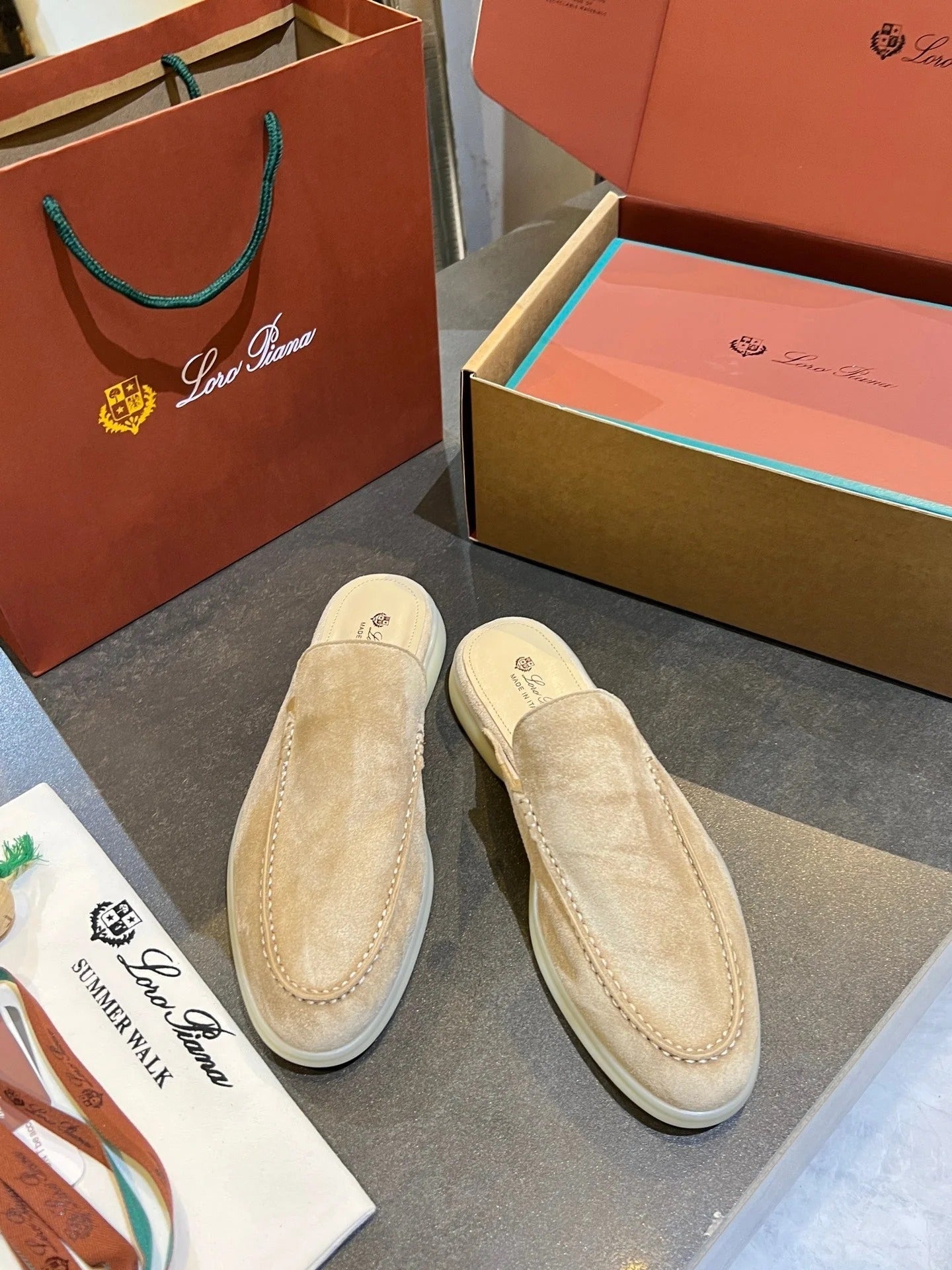 Loro Piana 2026 Summer Walk Mule Suede 921954