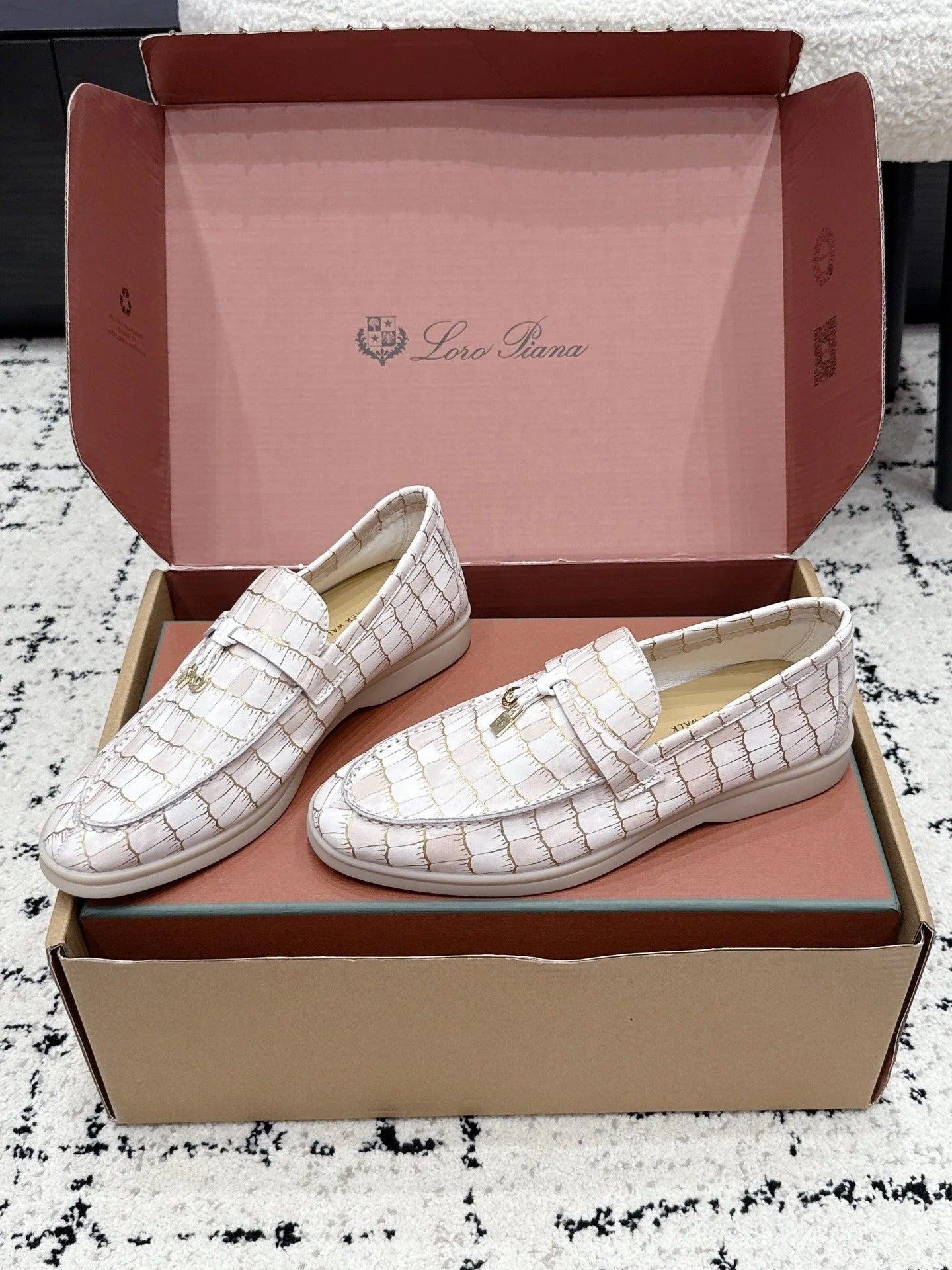 Loro Piana 2026 Crocodile Embossed Loafer Cowhide 923388