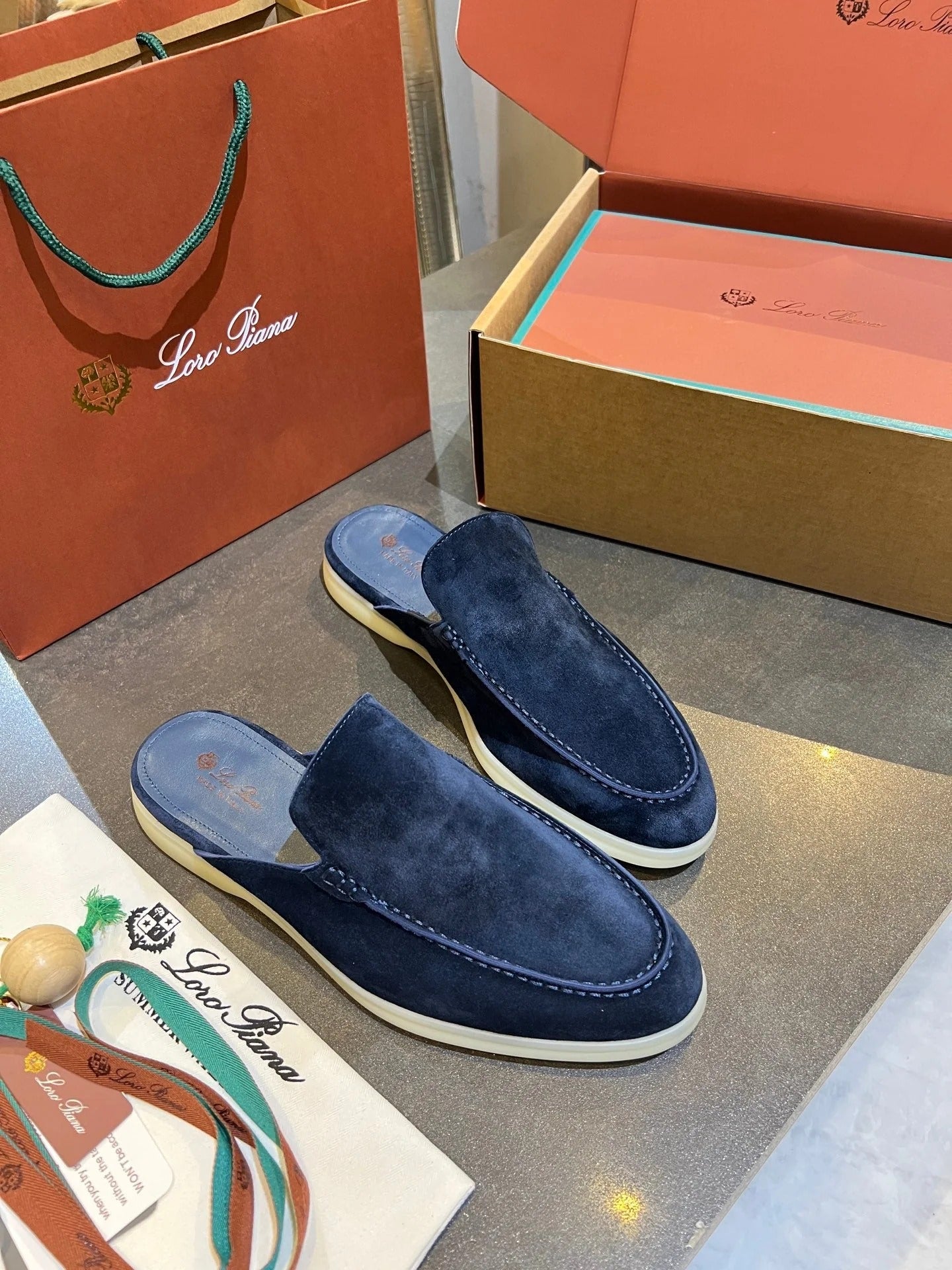 Loro Piana 2026 Summer Walk Mule Suede 921954