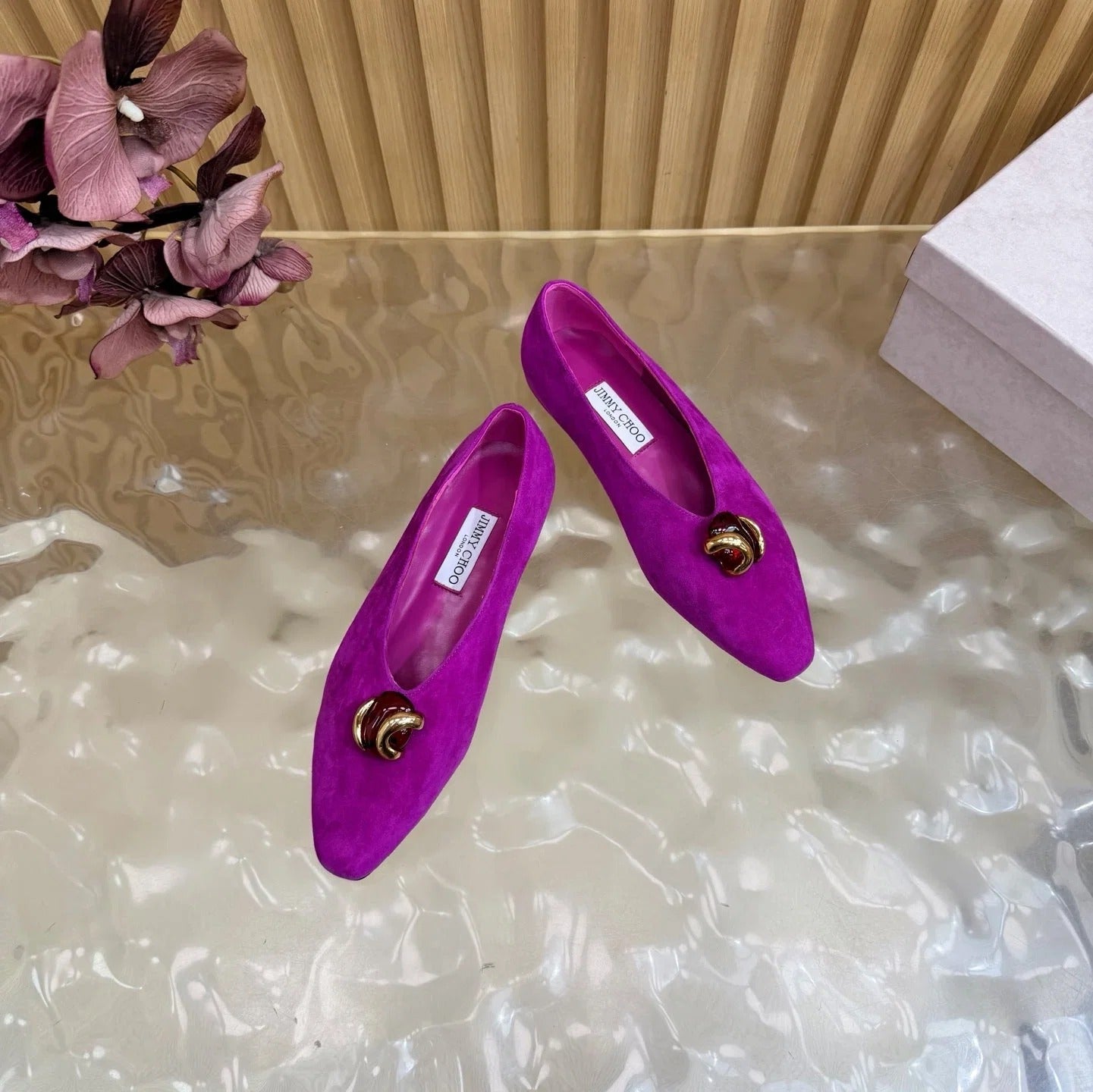 Jimmy Choo 2026 Margot Ballet Flats Suede 949807