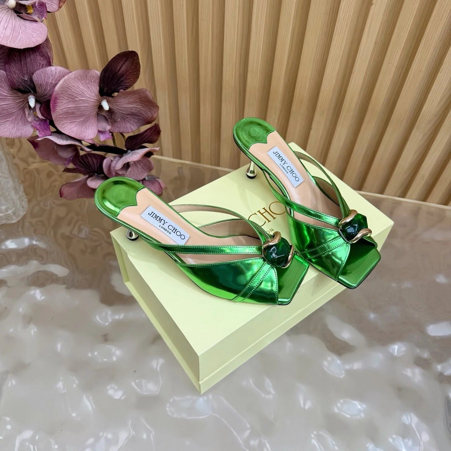 Jimmy Choo 2026 Brigitte Sandals 6.5cm Patent Leather 949774