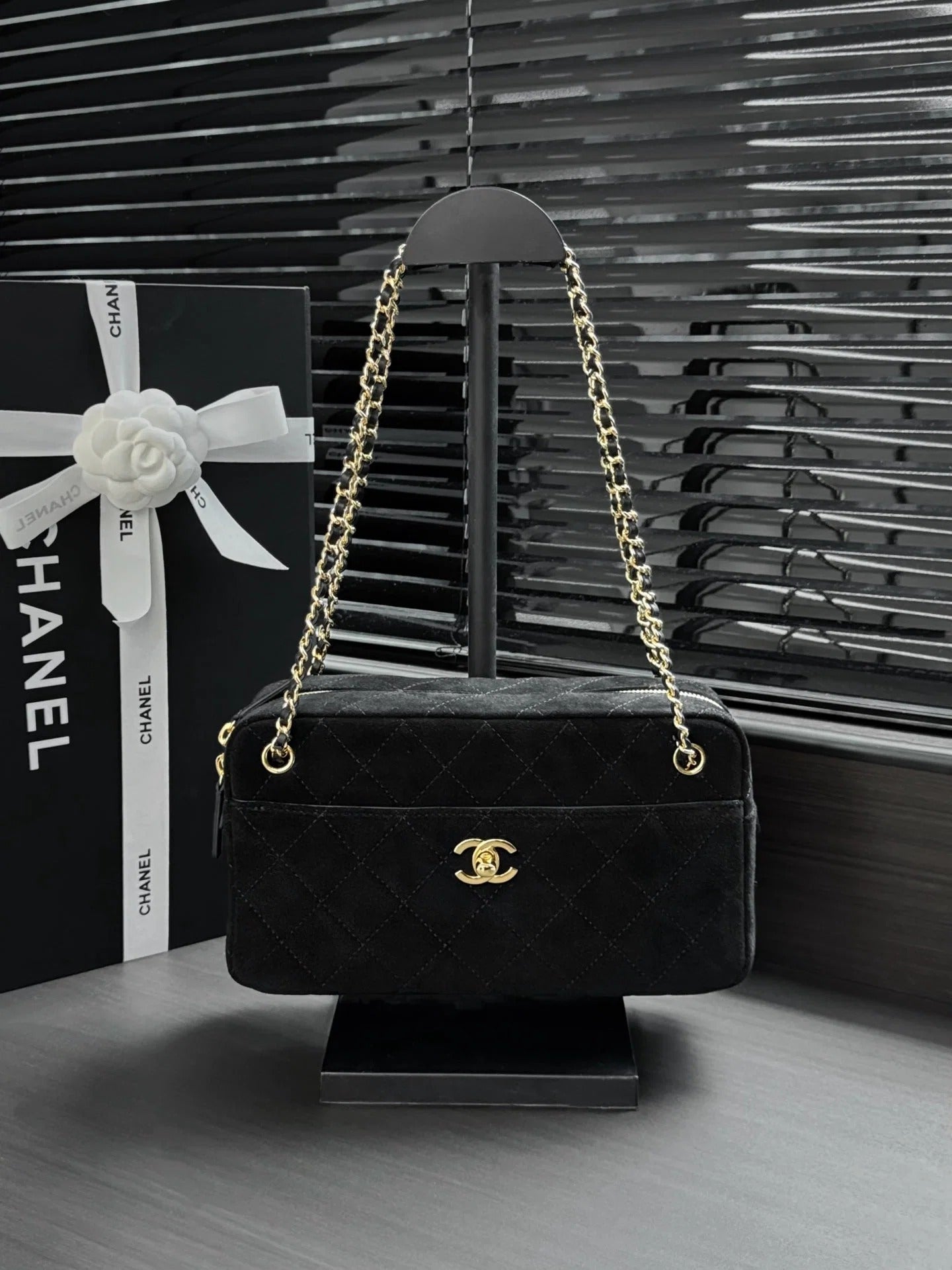 Chanel 2026 Camera Bag 24.5cm Suede Lambskin