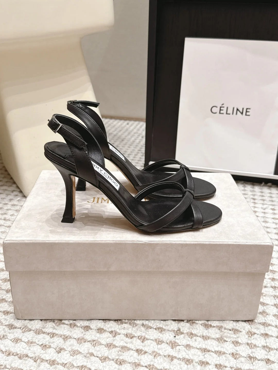 Jimmy Choo 2026 Elsy Sandals 8.5cm Suede Leather 930980