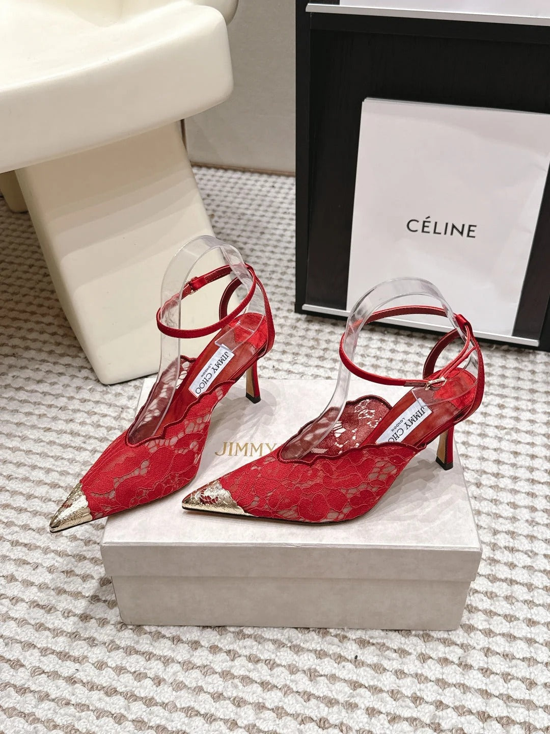 Jimmy Choo 2026 Faiz Slingback 8.5cm Lace 930959