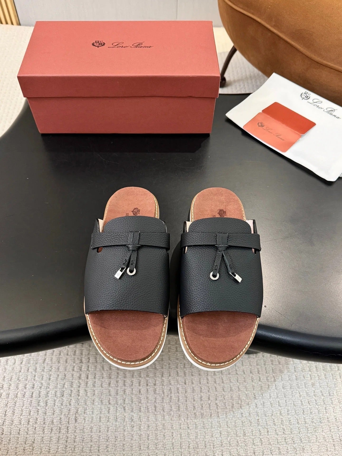 Loro Piana 2026 Summer Walk Slide Sandal Suede Cowhide 903949