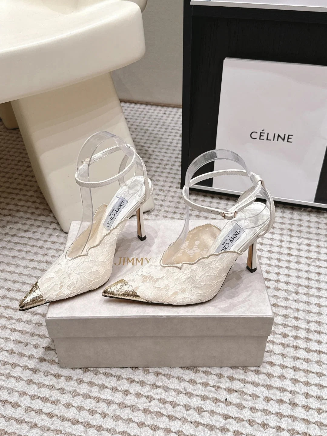 Jimmy Choo 2026 Faiz Slingback 8.5cm Lace 930959