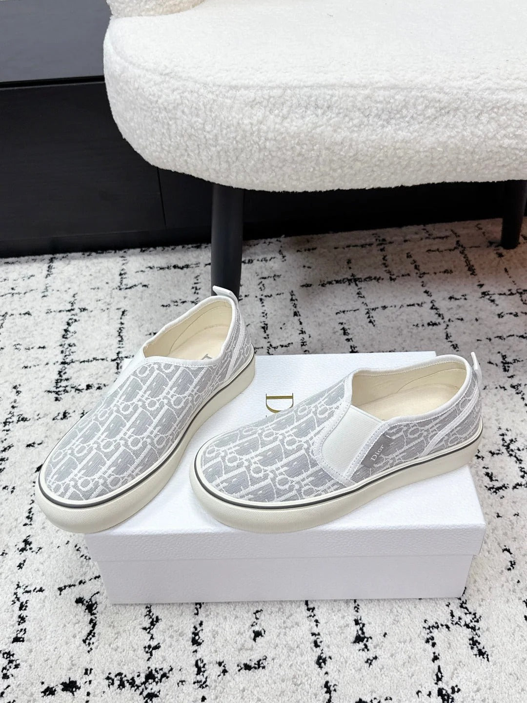Dior 2026 Monogram Slip-on Loafers Cloth 954991