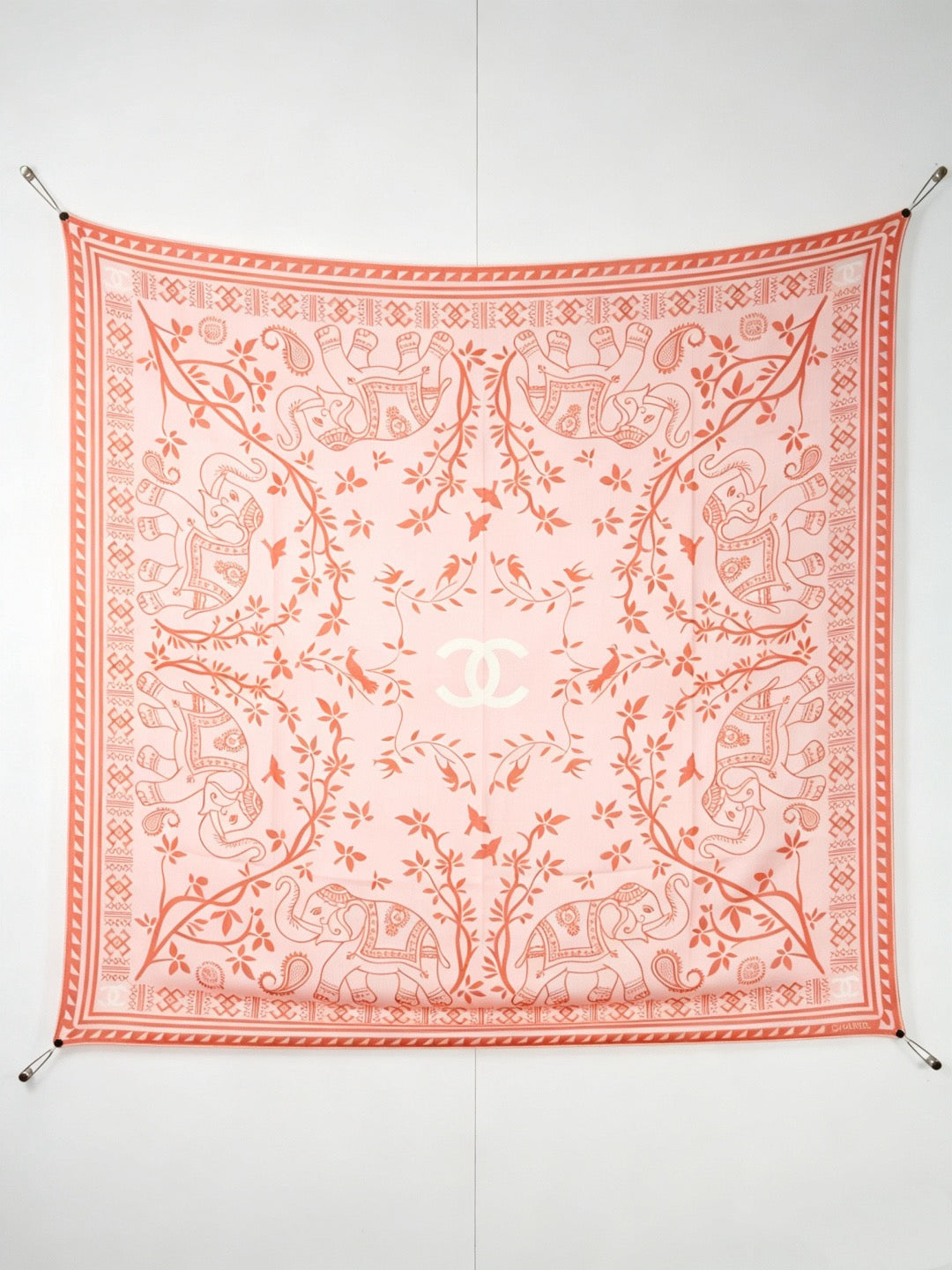 CC 2026 Square Scarf 140cm Cashmere Silk 550804